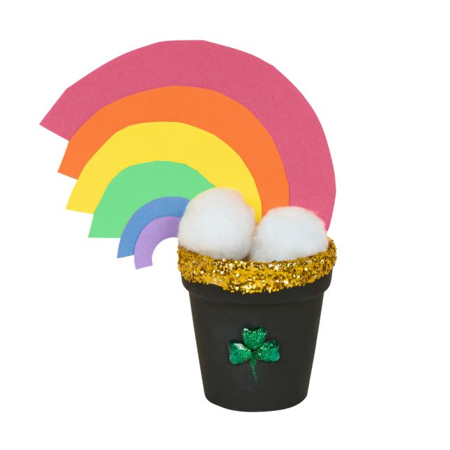 Colorations® Rainbow Gold Flower Pot Art - Makes 12 Crafts