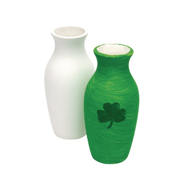Colorations® Shamrock Ceramic Vase Art - Makes 12 Crafts