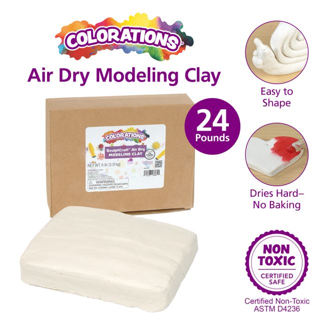 Colorations® Air Dry Modeling Clay - 8lbs