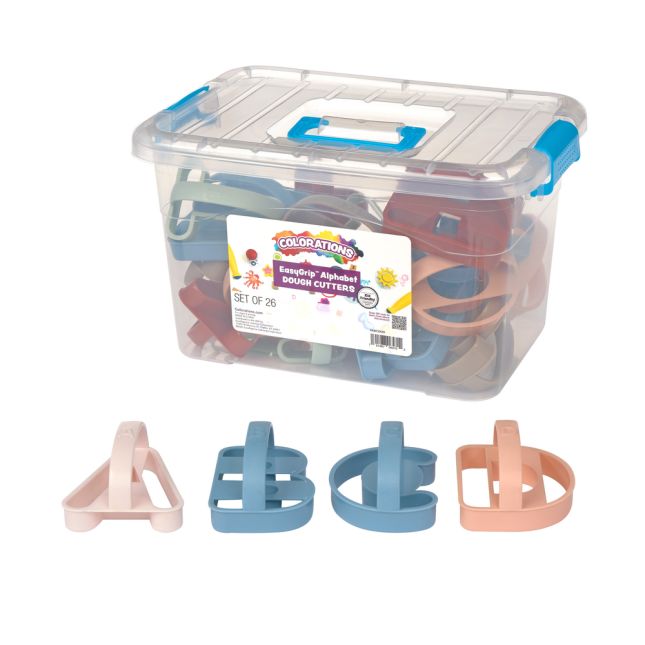 Colorations® EasyGrip™ Alphabet Dough Cutters - Set of 26