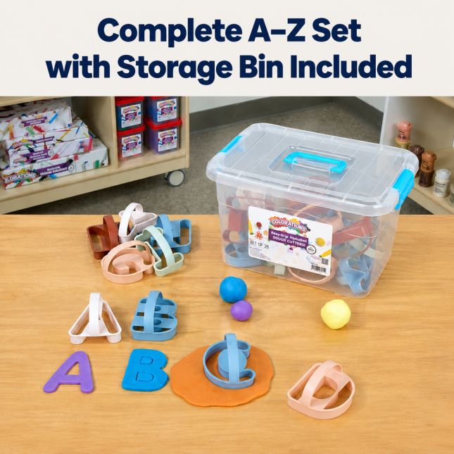 Colorations® EasyGrip™ Alphabet Dough Cutters - Set of 26