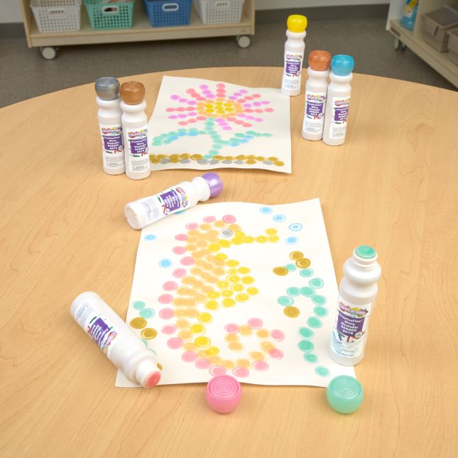 Colorations® Shiny Washable Dabber Dot Markers – 8 Colors
