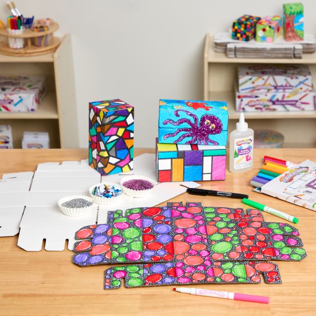 Colorations® Decorate Your Own Cardboard Blocks - Set of 18