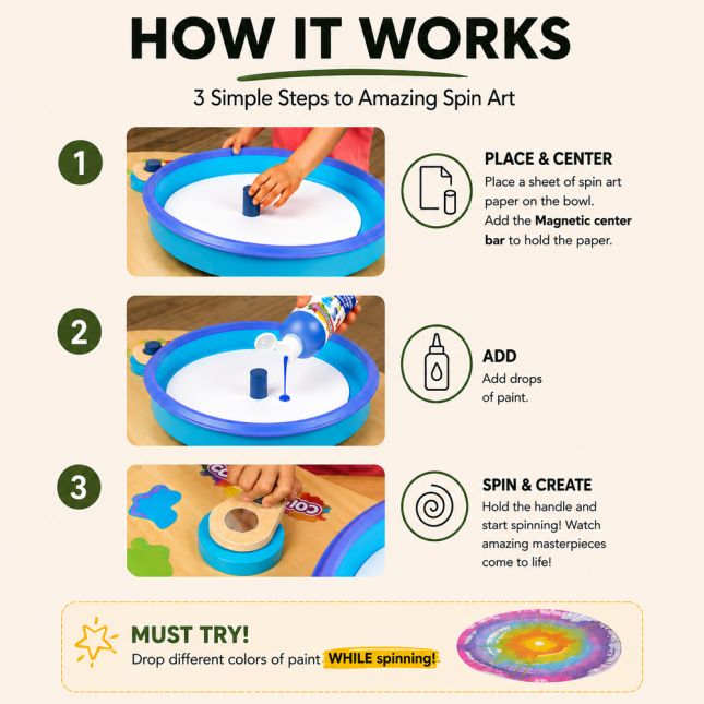 Colorations® Giant Spin Art Center