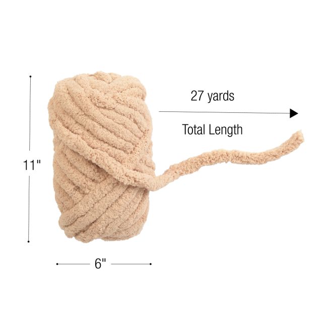 Colorations® Super Chunky Chenille Yarn, Natural Cream - Set of 3