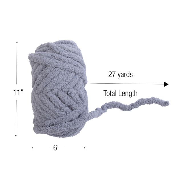 Colorations® Super Chunky Chenille Yarn, Warm Gray - Set of 3