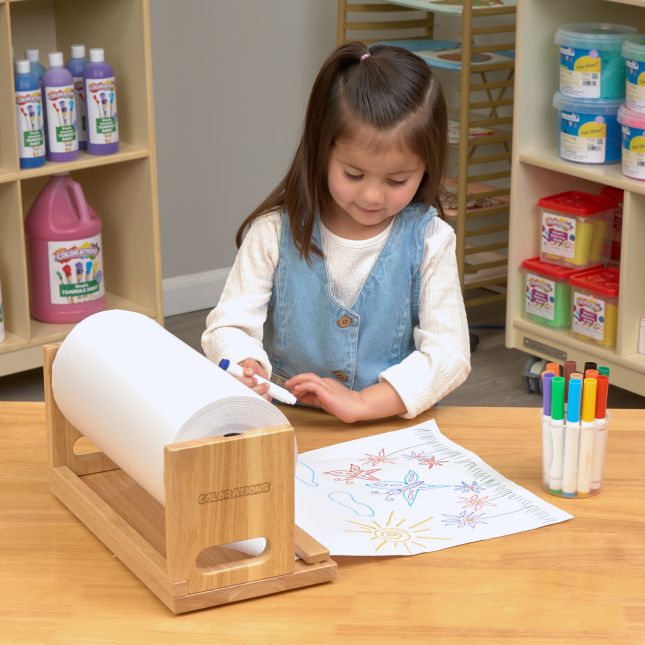 Colorations® White Paper Roll – 12" x 500' Heavyweight 40 lb Multi-Purpose Art Paper