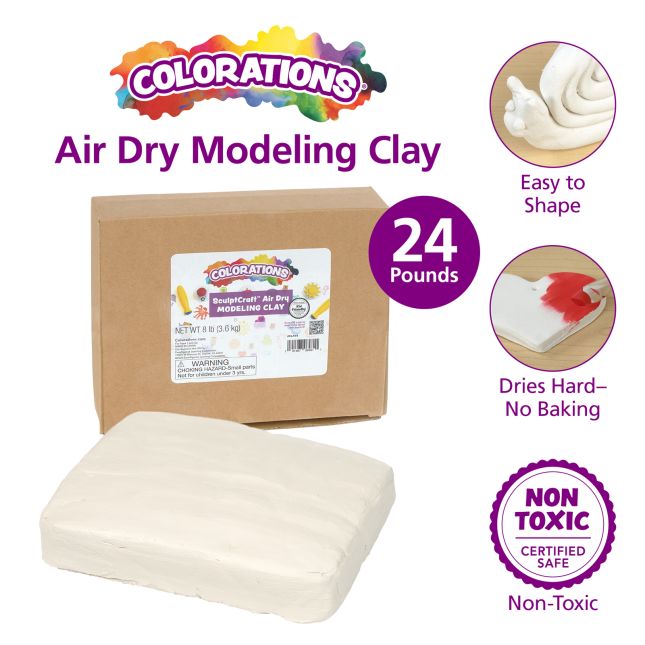 Colorations® Air Dry Modeling Clay - 24lbs Kit