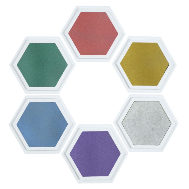 Colorations® Space Stamping Kit with Metallic Ink Pads – 18 Piece Set