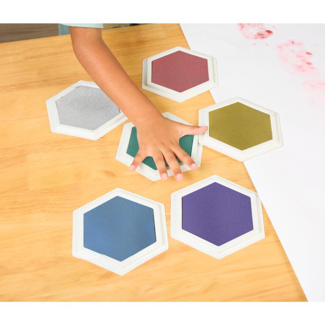 Colorations® Space Stamping Kit with Metallic Ink Pads – 18 Piece Set