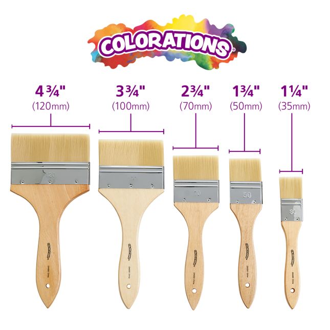 Colorations® Large Area Paint Brushes and Reusable Paint Tray Kit