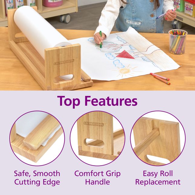 Colorations® Rubberwood Paper Roll Dispenser 18 Inches
