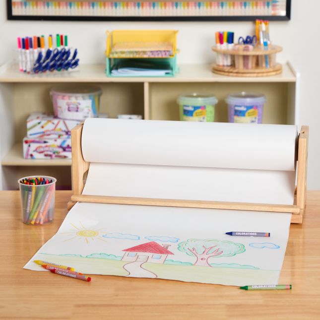 Colorations® 18 Inch Paper Roll Dispenser and 200 ft White Butcher Paper Kit
