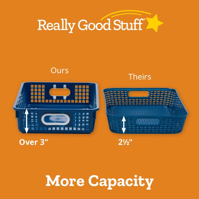 Really Good Stuff® Classroom Paper Baskets - 12-Pack Rainbow Kit