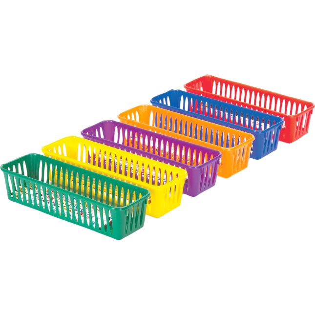 Really Good Stuff® Pencil Baskets - Set of 6 - Rainbow
