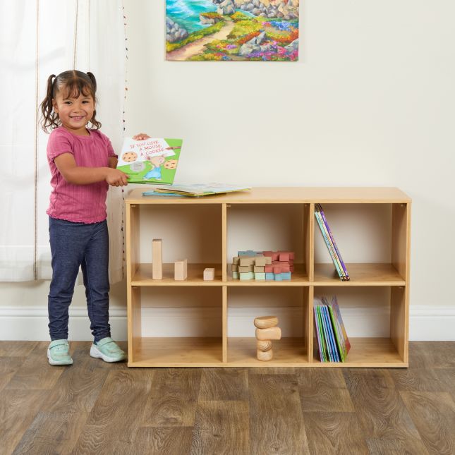 Environments® Milestones™ 6 Cubbie Bamboo Storage Shelf