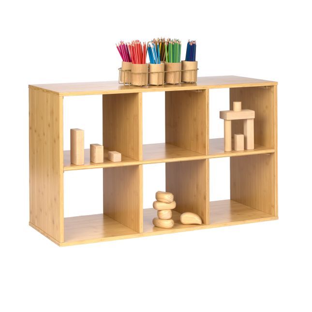 Environments® Milestones™ 6 Cubbie Bamboo Storage Shelf