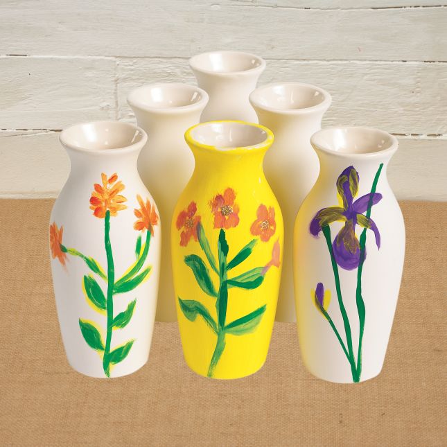 Colorations® Spring Garden Mini Vase Creations – Makes 12 Craft Kits