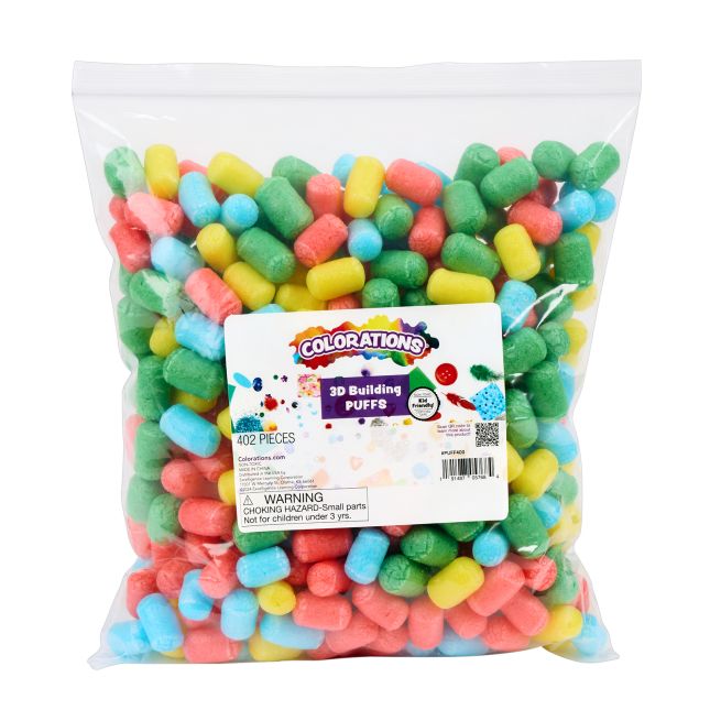 Colorations® Spring Build and Create Puffs Craft Kit – Makes 12 Craft Kits