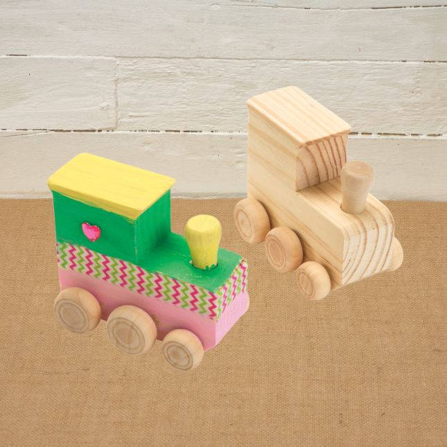 Colorations® Decorate Your Own Wooden Trains – Makes 12 Crafts