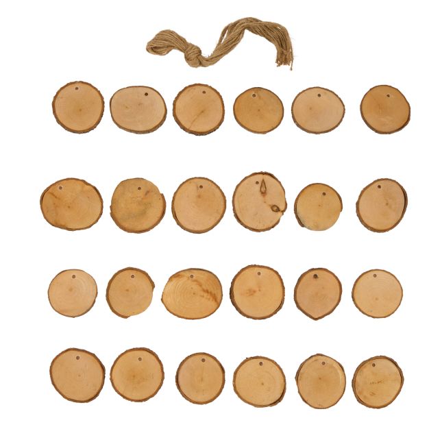 Colorations® Camp Nature Wood Slice Ornaments – Makes 24 Crafts