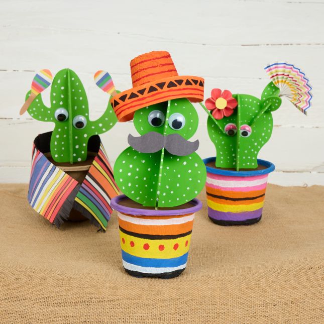 Colorations® Cinco de Mayo Fiesta Cactus Craft – Makes 12 Crafts