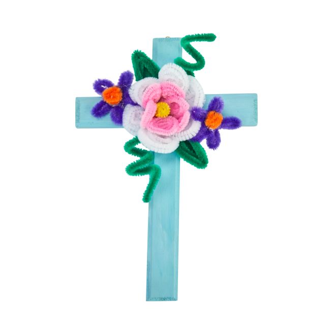 Colorations® Faith Based Floral Cross Craft Kit – Makes 12 Crafts