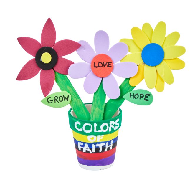 Colorations® Faith Based Flowers of Faith Craft Kit – Makes 12 Crafts