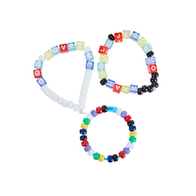 Colorations® Faith Based Message Bracelet Craft Kit - Makes 24 Crafts