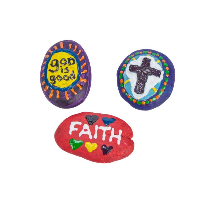 Colorations® Faith Based Inspiration Rocks Craft Kit –