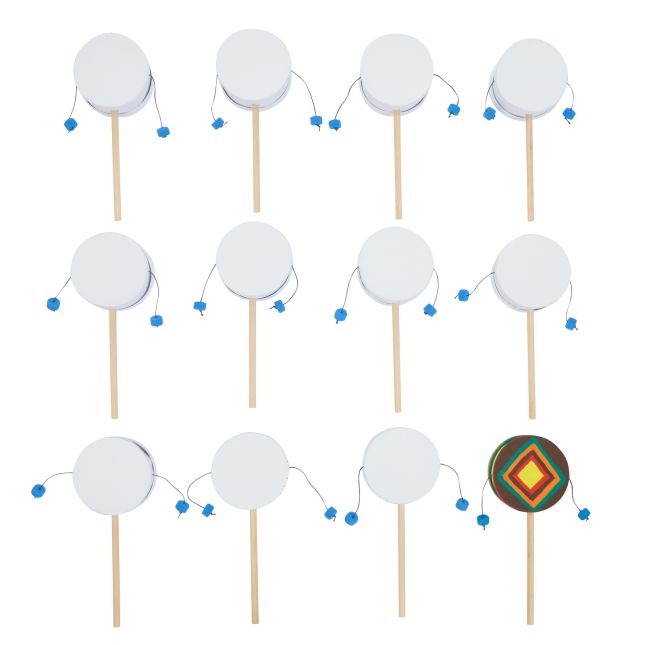 Colorations® 4th of July USA Spin Drum Craft Kit – Makes 12 Crafts