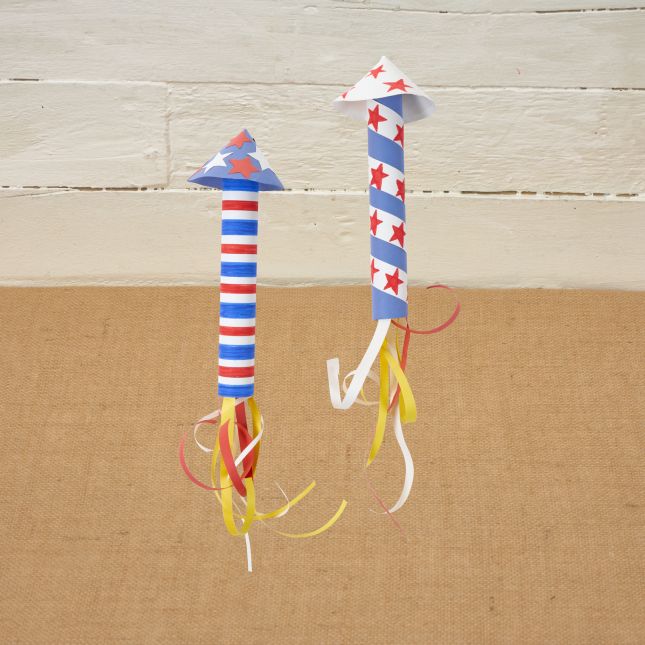 Colorations® 4th of July Star-Spangled Rocket Craft Kit – Makes 24 Crafts