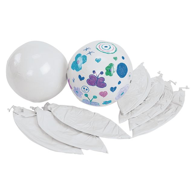 Colorations® 4th of July Kick-Off Celebration Beach Ball Craft Kit – Makes 12 Crafts