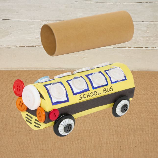 Colorations® Back-To-School School Bus Craft Kit – Makes 24 Crafts