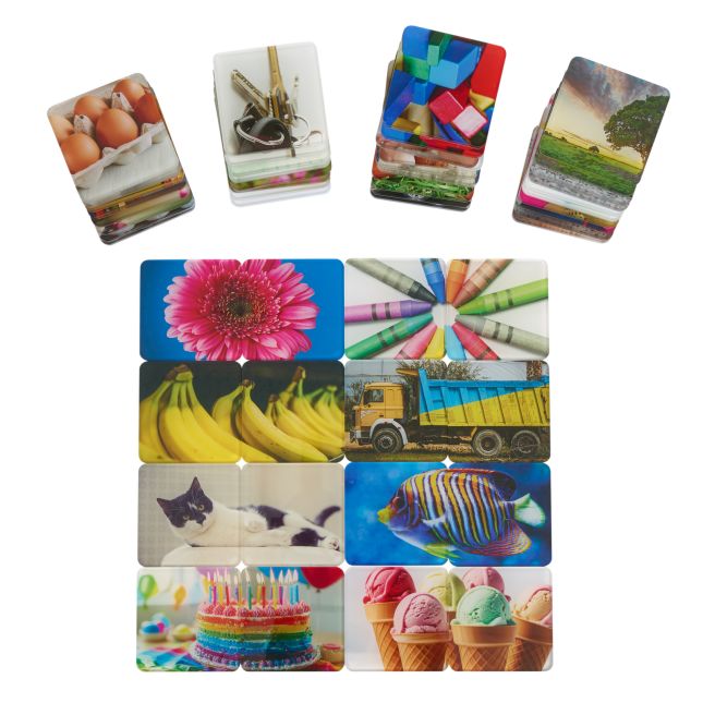 Excellerations® EduView™ Familiar Objects 3"Acrylic Picture Tiles - Set of 52
