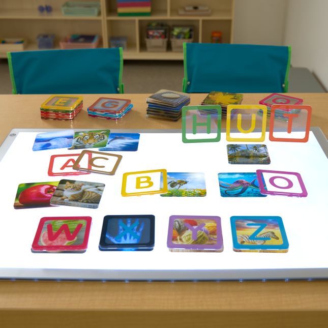 Excellerations® EduView™ Alphabet and Phonics 3" Acrylic Tiles - Set of 52