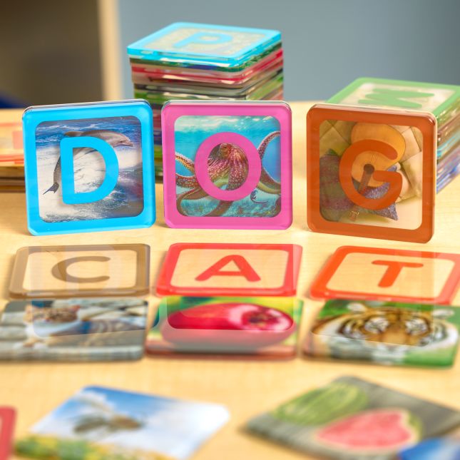 Excellerations® EduView™ Alphabet and Phonics 3" Acrylic Tiles - Set of 52