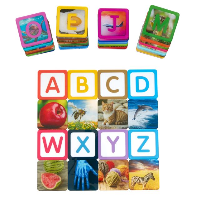 Excellerations® EduView™ Alphabet and Phonics 3" Acrylic Tiles - Set of 52