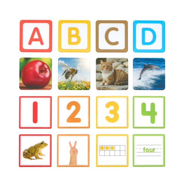 Excellerations® EduView™ Alphabet and Numbers Acrylic Tiles - Set of 102