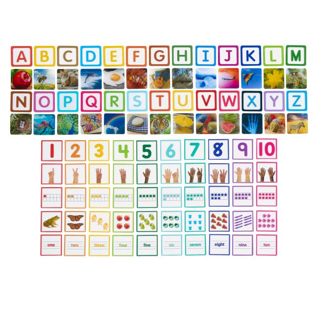 Excellerations® EduView™ Alphabet and Numbers Acrylic Tiles - Set of 102
