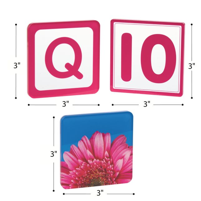 Excellerations® EduView™ Alphabet and Numbers Acrylic Tiles - Set of 102