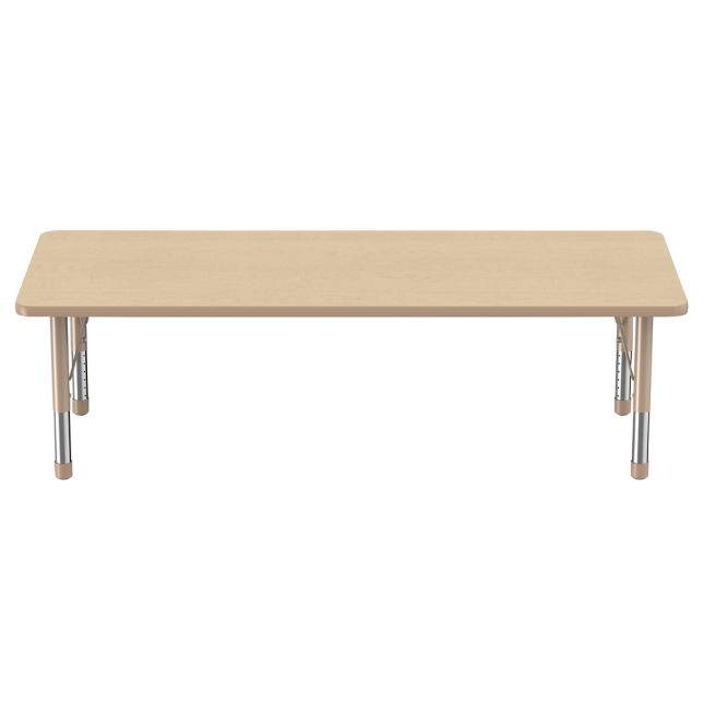 Environments® 30" x 72" Rectangle Activity Table with Adjustable Chunky Legs - Maple/Maple