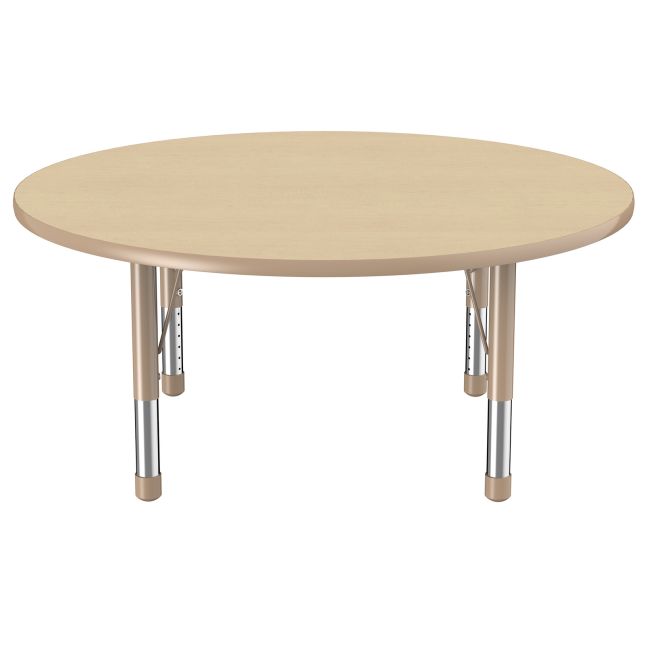 Environments® 48" Round Activity Table with Adjustable Chunky Legs - Maple/Maple