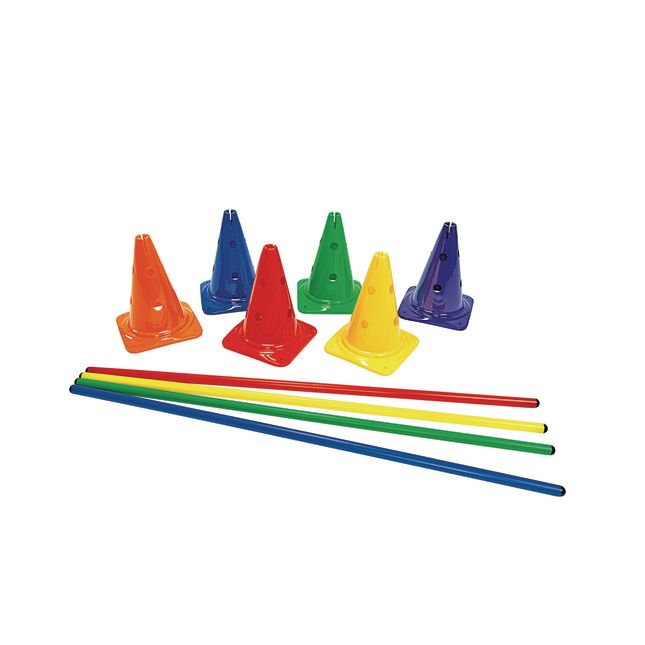 Excellerations® Cone Activity Set with 48" Poles