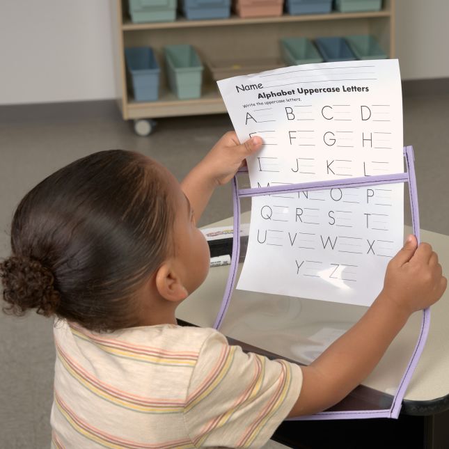 Really Good Stuff® Re-Markable™ Dry Erase Sleeves – Bold Vibes - 6 Colors - 30 Pack