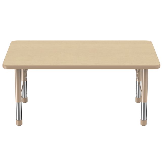 Environments® 30" x 48" Rectangle Table with Adjustable Chunky Legs - Maple/Maple