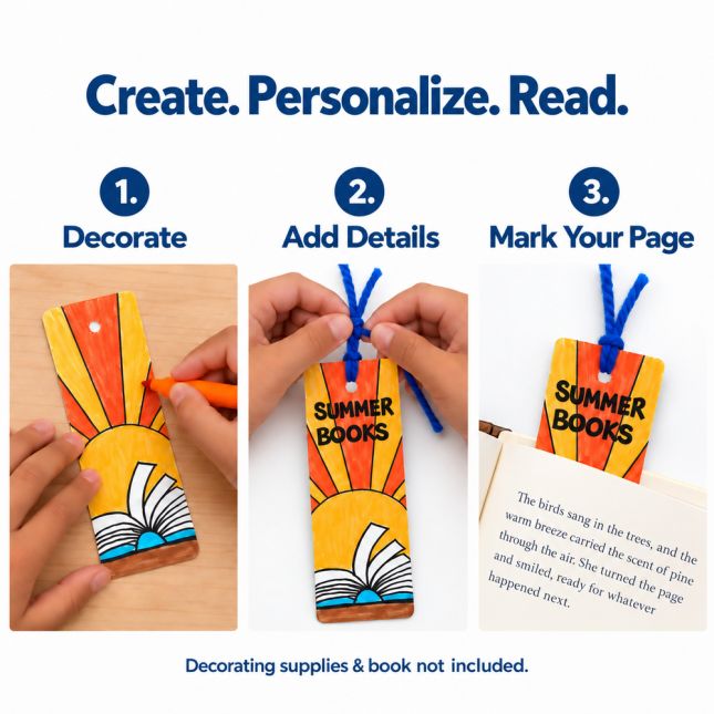 Colorations® Decorate Your Own Bookmarks - Set of 24