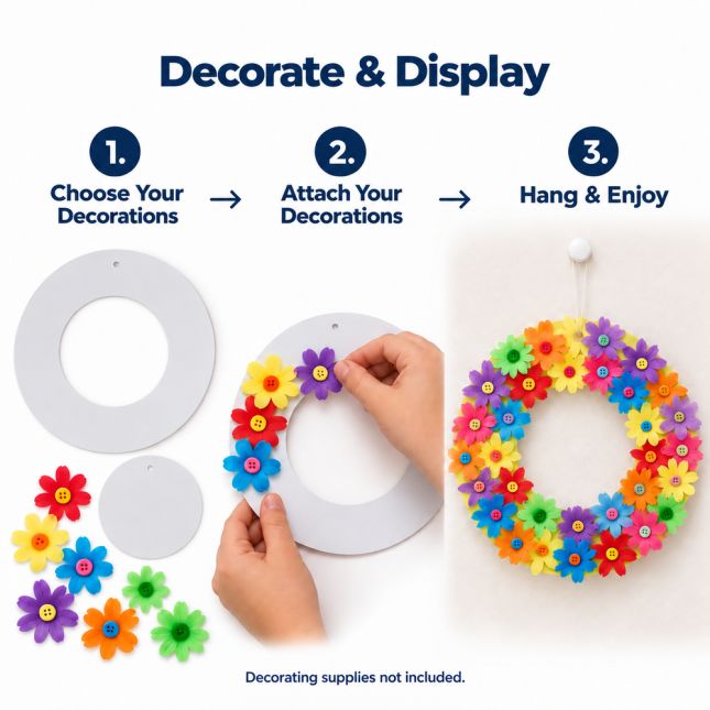 Colorations® Decorate Your Own Wreath - Set of 12