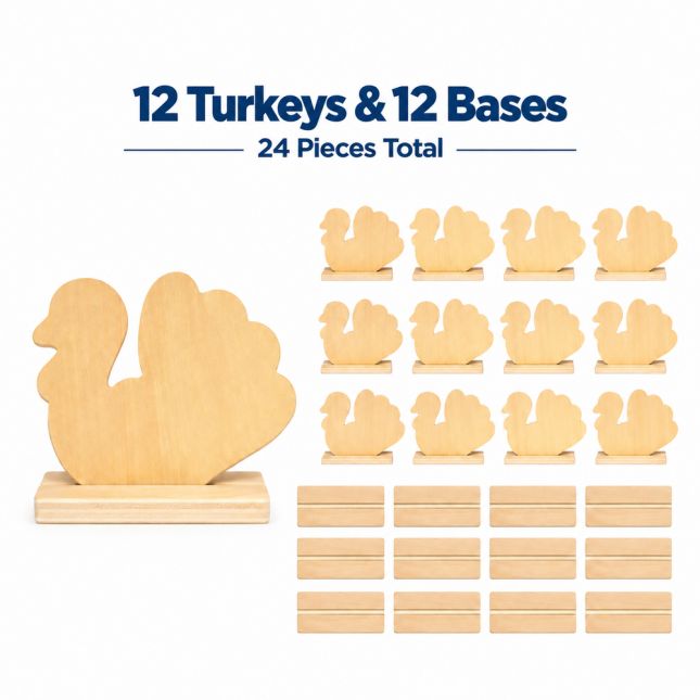 Colorations® Decorate Your Own Thanksgiving Turkey - Set of 12