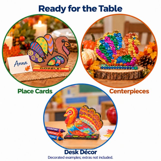 Colorations® Decorate Your Own Thanksgiving Turkey - Set of 12